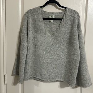 Ruby, moon, V-neck sweater with bell sleeves